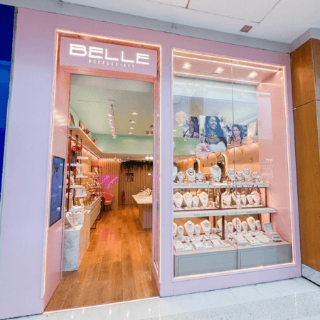 Imagem de interna da loja belle accessoires