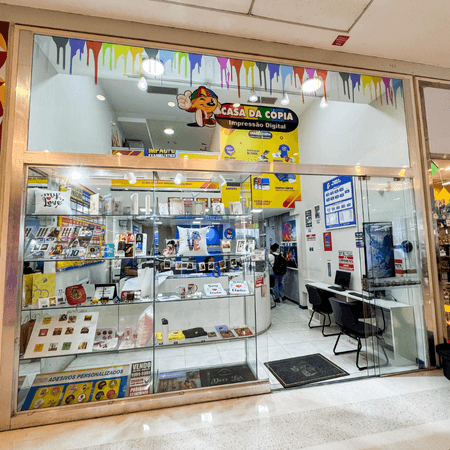Imagem de interna da loja casa da cópia